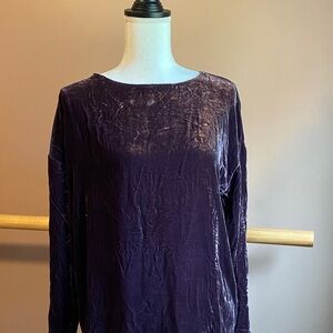 J. Jill crushed velvet top NWT XS